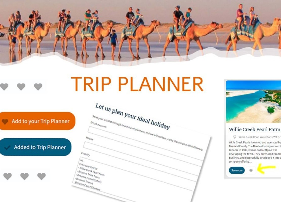 How to use our TRIP PLANNER feature