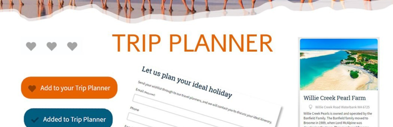 How to use our TRIP PLANNER feature