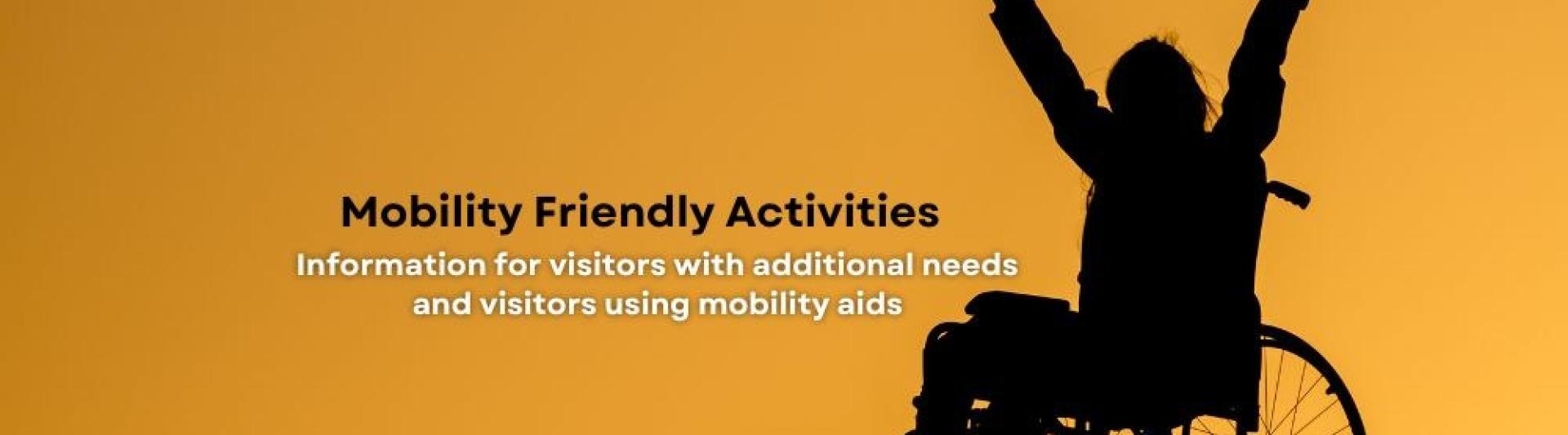 Mobility friendly activities and wheelchair users accessibility header