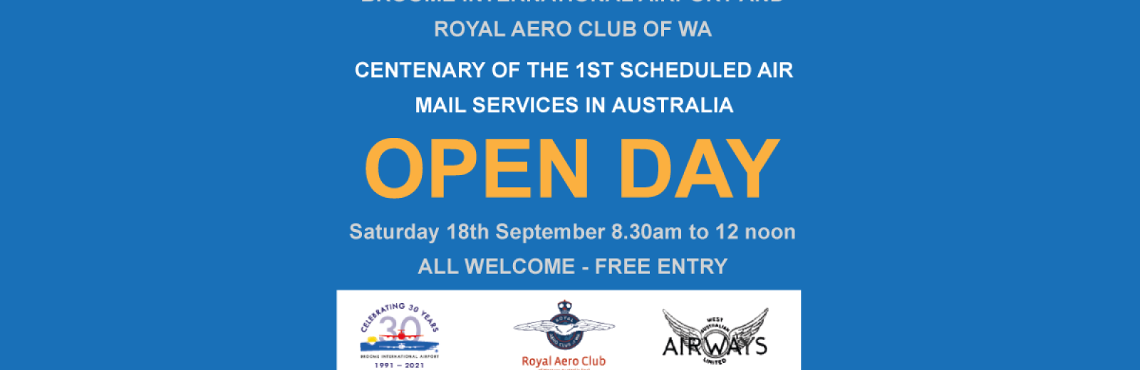 Broome International Airport 100th Centenary Mail Run Open Day