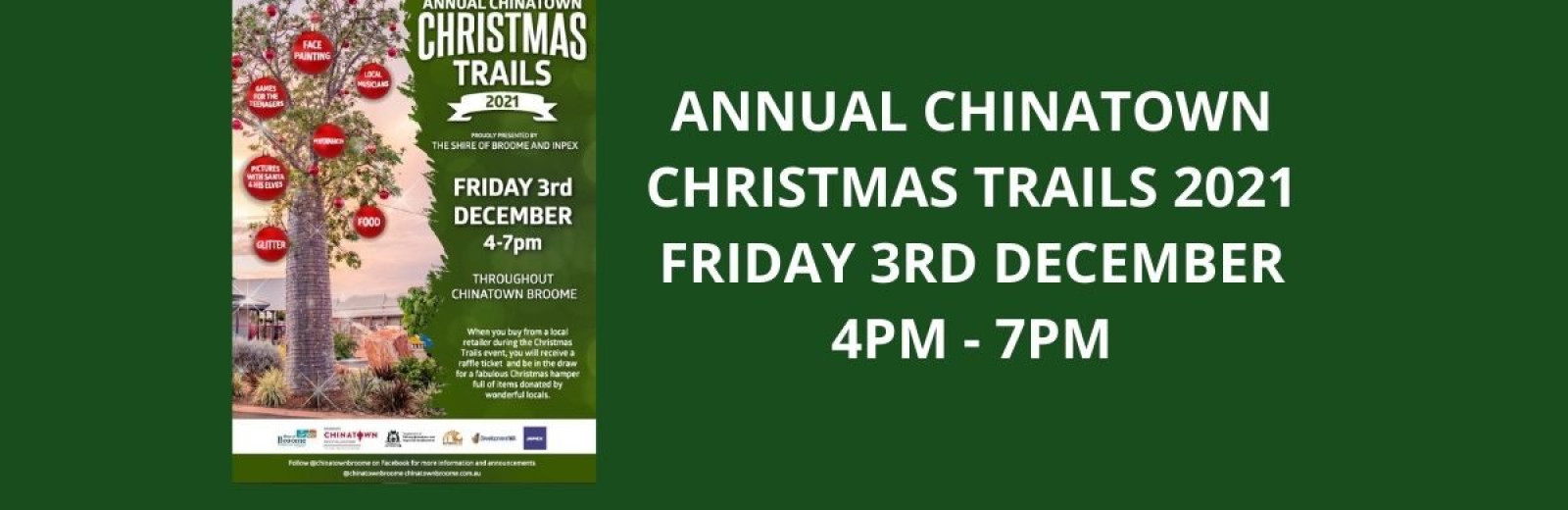 Chinatown’s Christmas Trails 2021 - Friday 3rd Dec from 4pm