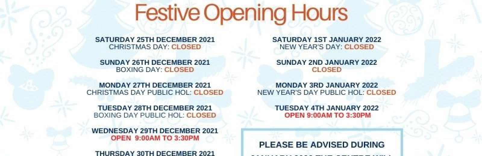 Broome Visitor Centre Festive Opening Hours
