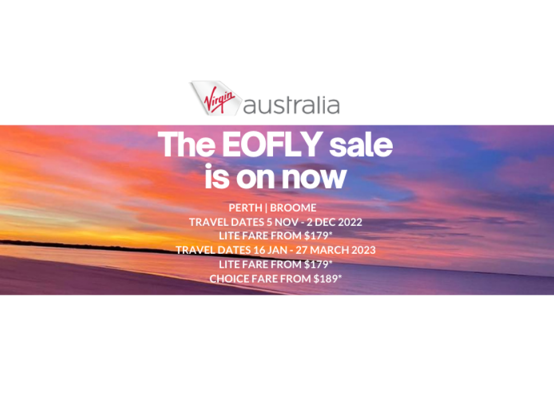 Perth | Broome Flights on Sale from $179*