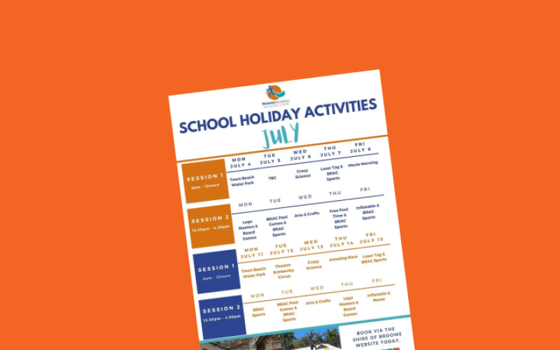 July School Holiday Program Announced