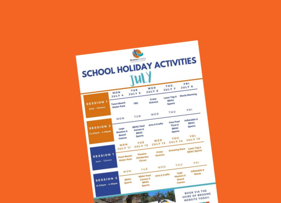 July School Holiday Program Announced