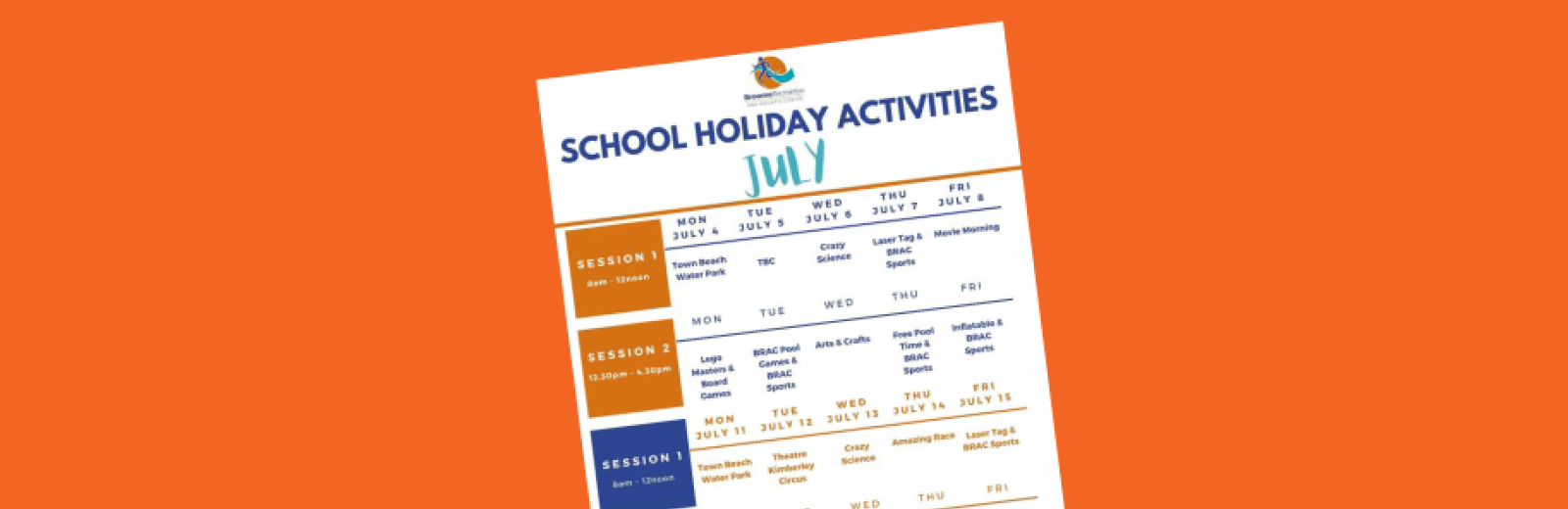 July School Holiday Program Announced