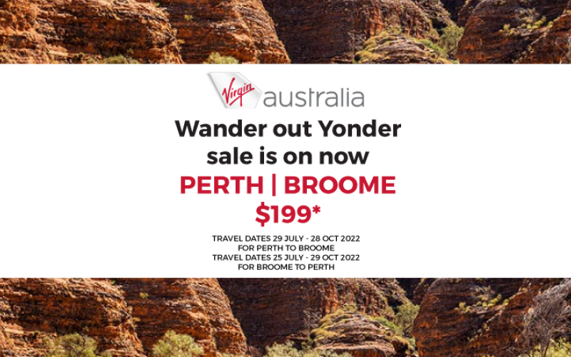 Virgin Australia Wander out Yonder sale is on NOW!