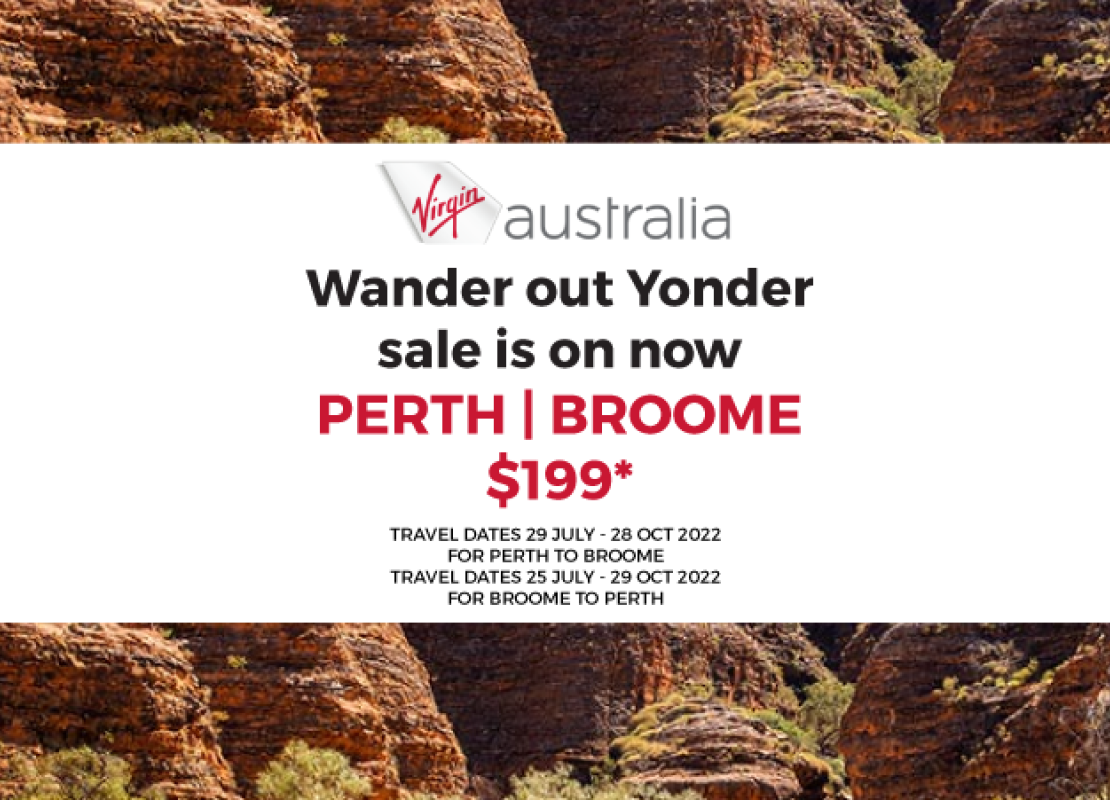 Virgin Australia Wander out Yonder sale is on NOW!