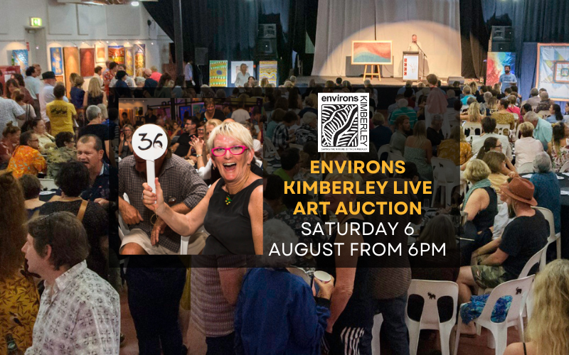 Environs Kimberley Live Art Auction - Online bidding from 5pm 4th Aug. Live Event Sat 6th Aug.