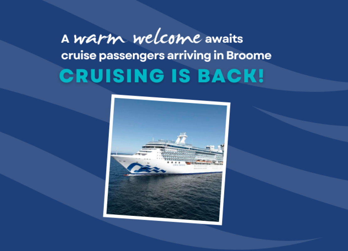 A warm welcome awaits cruise passengers arriving in Broome