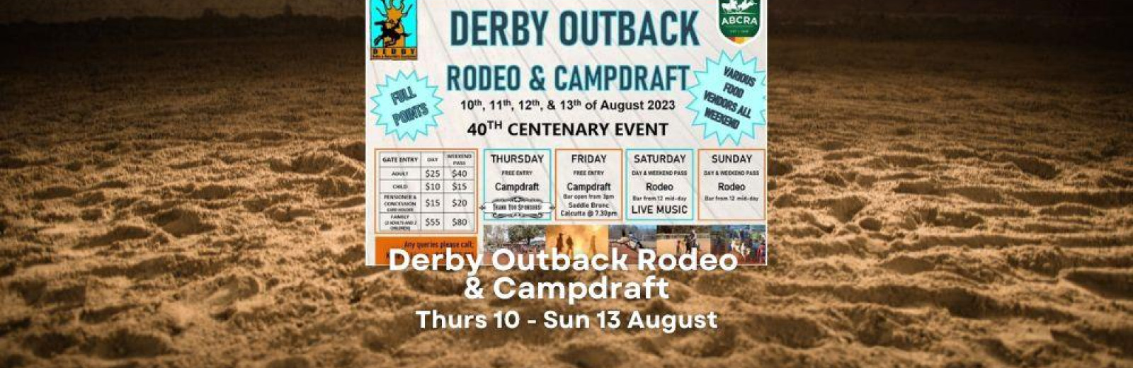 Derby Outback Rodeo & Campdraft 2023