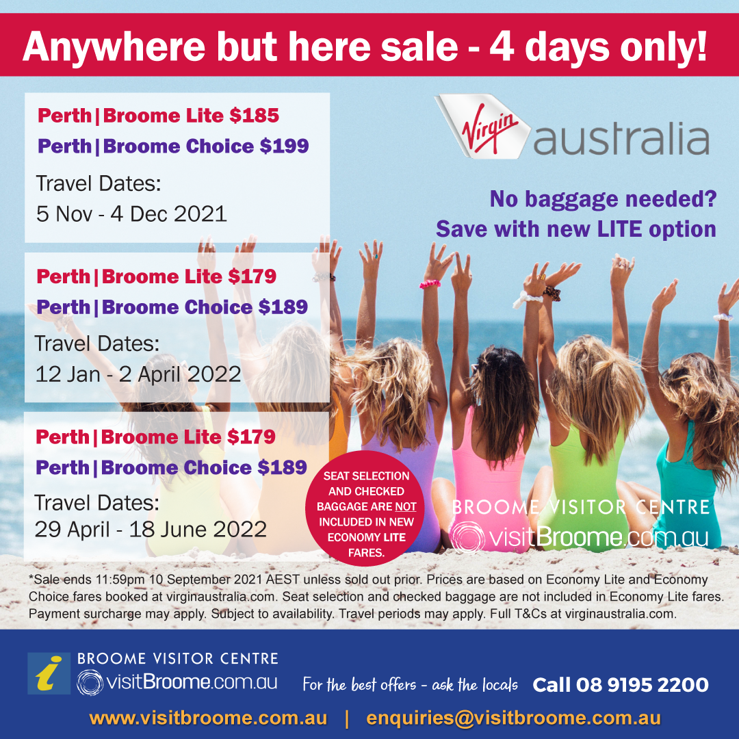 Virgin Australia Anywhere but here sale