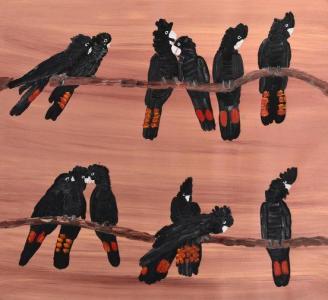 Cockatooks in Flight - Kukula McDonald Exhibition