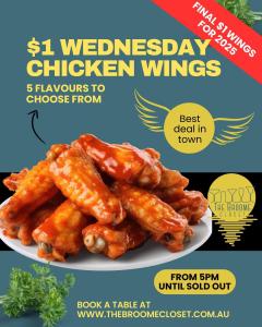 $1 Wing Night at The Broome Closet