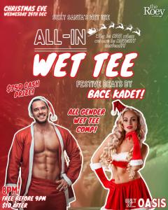 Sexy Santa's XMAS EVE All in Wet T