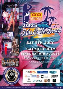 Miss Cable Beach 2025 at Divers Tavern, Broome
