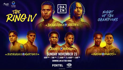 The Ring IV: David Benavidez v Anthony Yarde WBC World Light Heavyweight Title