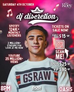 DJ DISCRETION live in Oasis at The Roey