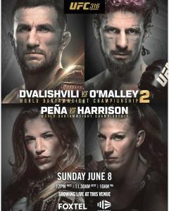 UFC 316 in Sports Bar from 10am