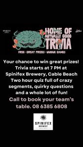 Trivia Night at Spinifex Cable Beach