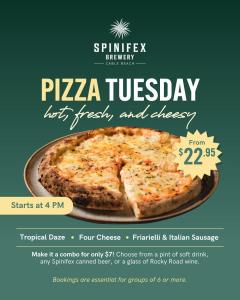 Tuesday Pizza Night at Spinifex Cable Beach