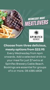 Meatlovers' Night at Spinifex Brewery