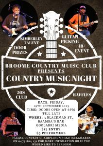Country Music Night at Goolarri Media