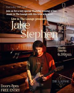 Live in the Lounge Bar: Jake Stephens