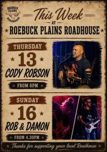 Cody Robson at the Roebuck Plains Roadhouse
