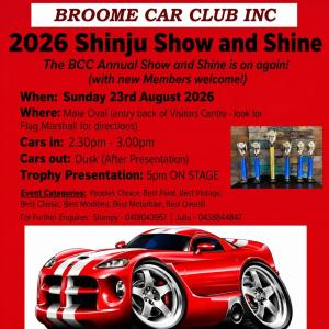Shinju Broome Car Club Show and Shine