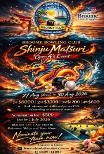 Broome Bowling Club- Shinju Matsuri Open 4’s