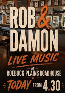 Rob & Damon at the Roebuck Plains Roadhouse