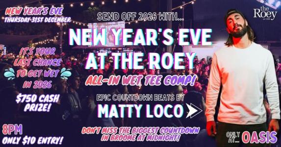 New Year's Eve at The Roey