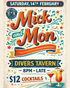 Live Music with Mick and Mon at Divers Tavern