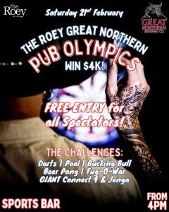 The Roey Great Northern Pub Olympics 2026