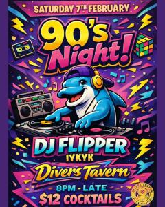 90's Night with DJ Flipper at Divers Tavern