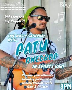 Patu in Sports Bar from 8pm