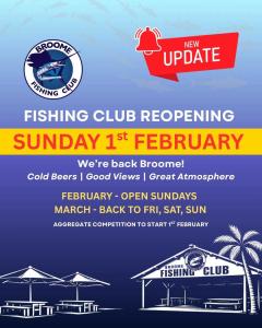 Broome Fishing Club Re-Opening