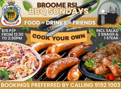 BBQ Sundays at Broome RSL