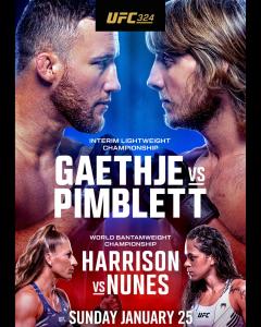 UFC 324 at The Roey. Justin Gaethje vs Paddy Pimblett