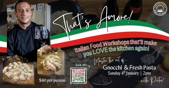 That’s Amore! Italian Food Workshop Series at Pearlers Bar & Grill