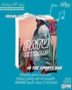 Patu One Drop Roey Sports Bar