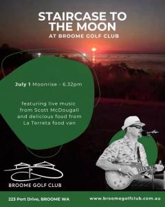 Staircase, Food and Music at Broome Golf Club