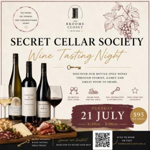 Secret Cellar Society - Wine Tasting at The Broome Closet