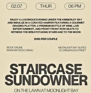 Staircase Sundowner at Moonlight Bay Suites