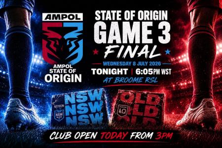 Broome RSL: State of Origin