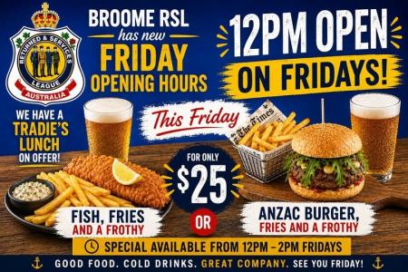 Friday Lunch at Broome RSL