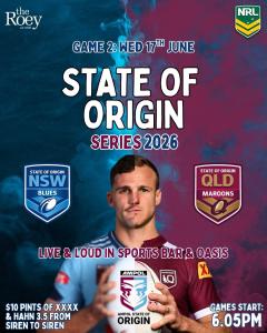 State of Origin Game 2 at the Roey Sports Bar & Oasis