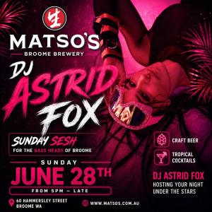 Astrid Fox at Matso's Broome - One Night Only