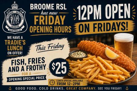 Friday Lunch at Broome RSL